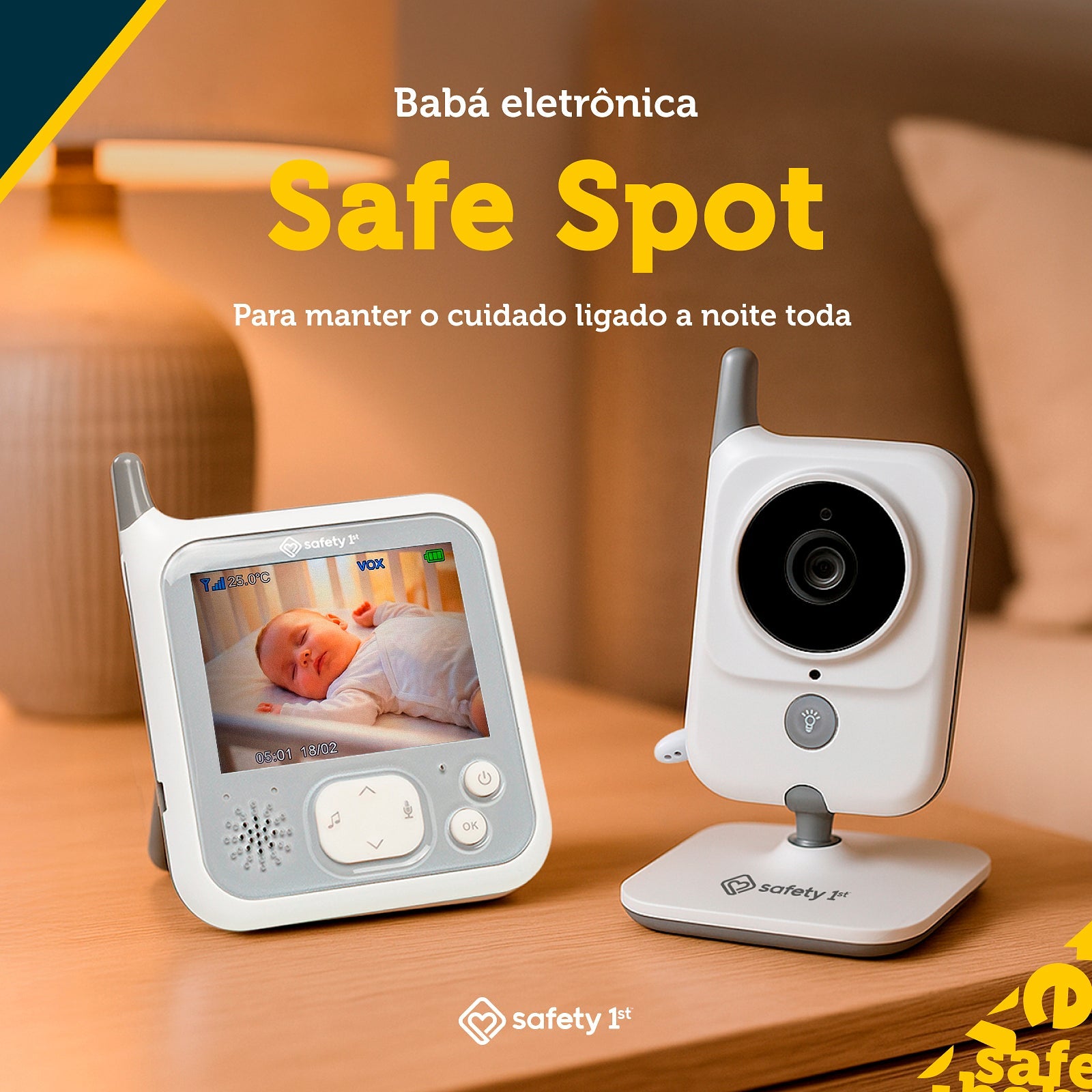 Babá Eletrônica Safe Spot   Safety 1st