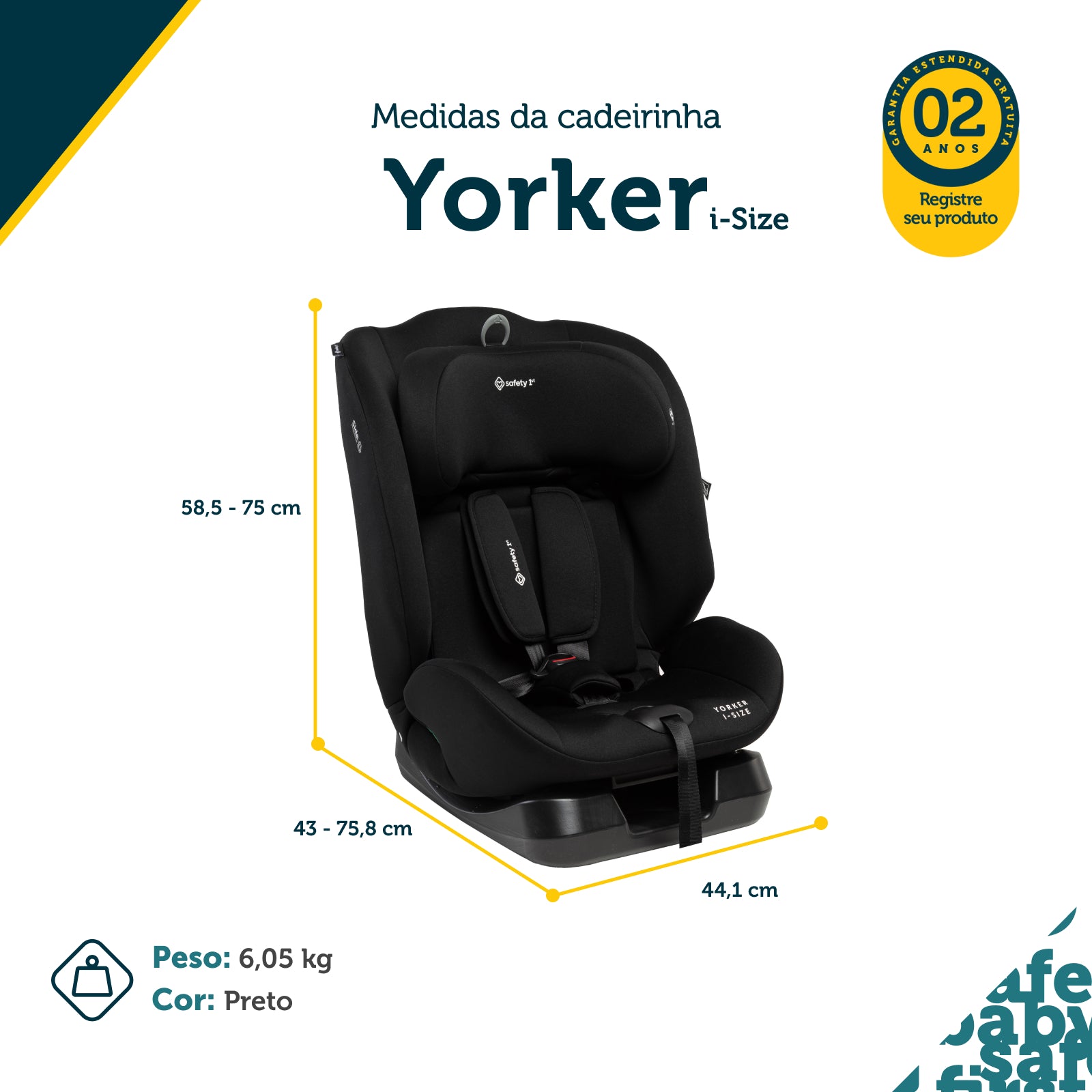 Cadeira Yorker - Black - IMP02712