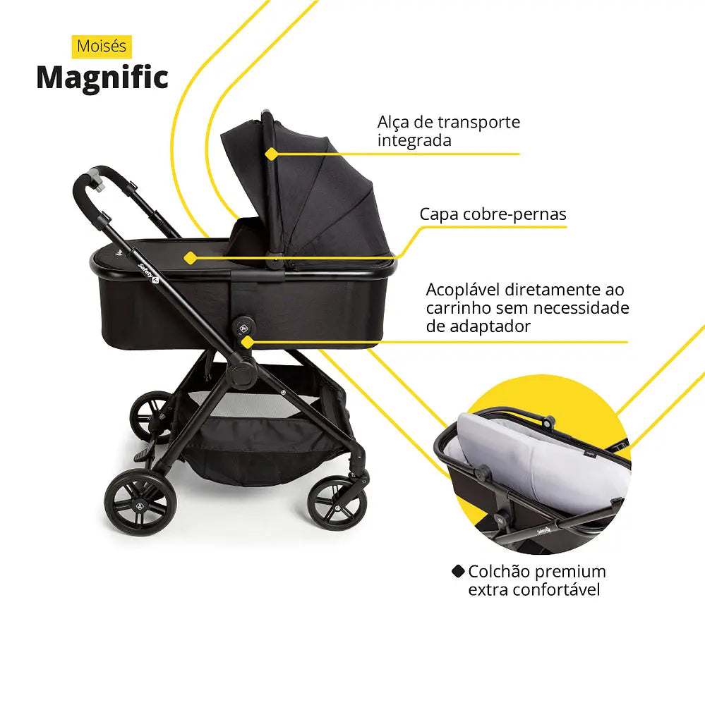 Travel System Magnific 5 em 1 Isofix – Safety 1st