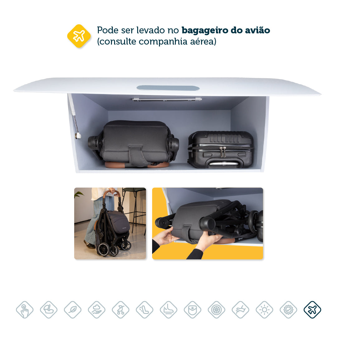 Carrinho Spark Plus Safety 1st - Compacto, Fechamento Automático