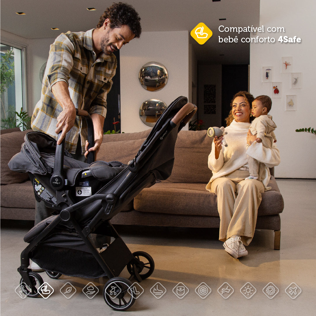 Carrinho Spark Plus Safety 1st - Compacto, Fechamento Automático