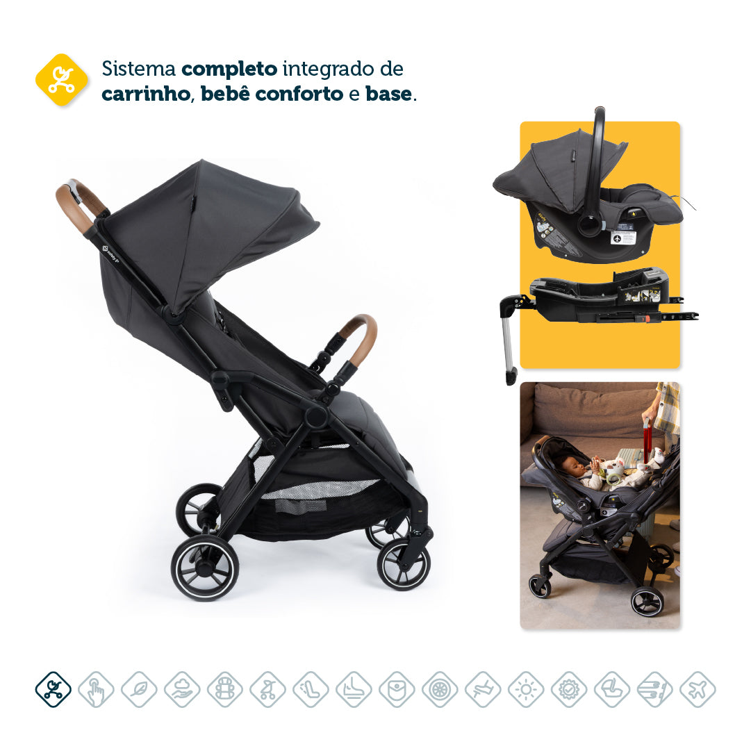 Travel System Spark Plus Trio ISOFIX - Compacto e Completo