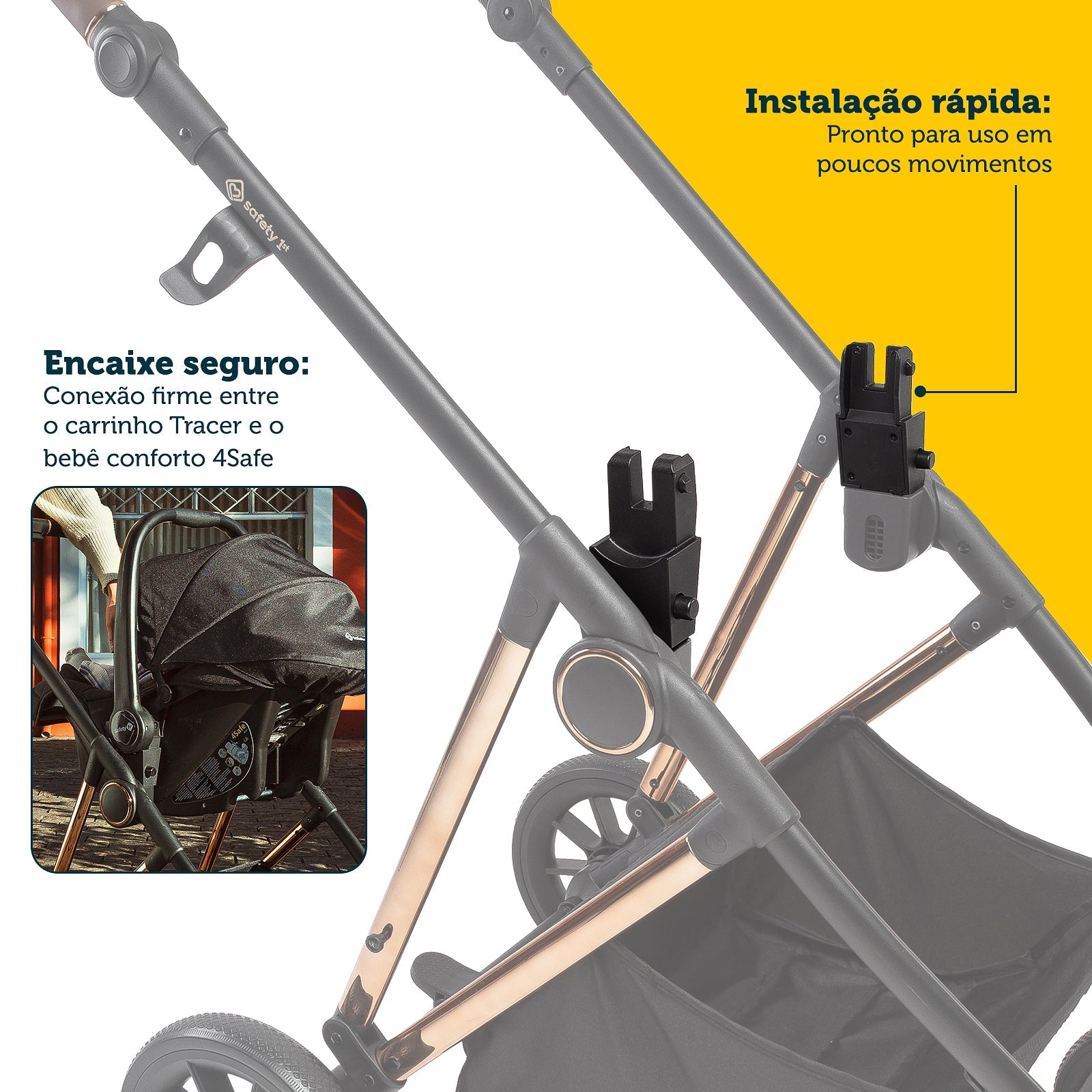 Adaptador para carrinho Tracer - 4Safe   Safety 1st