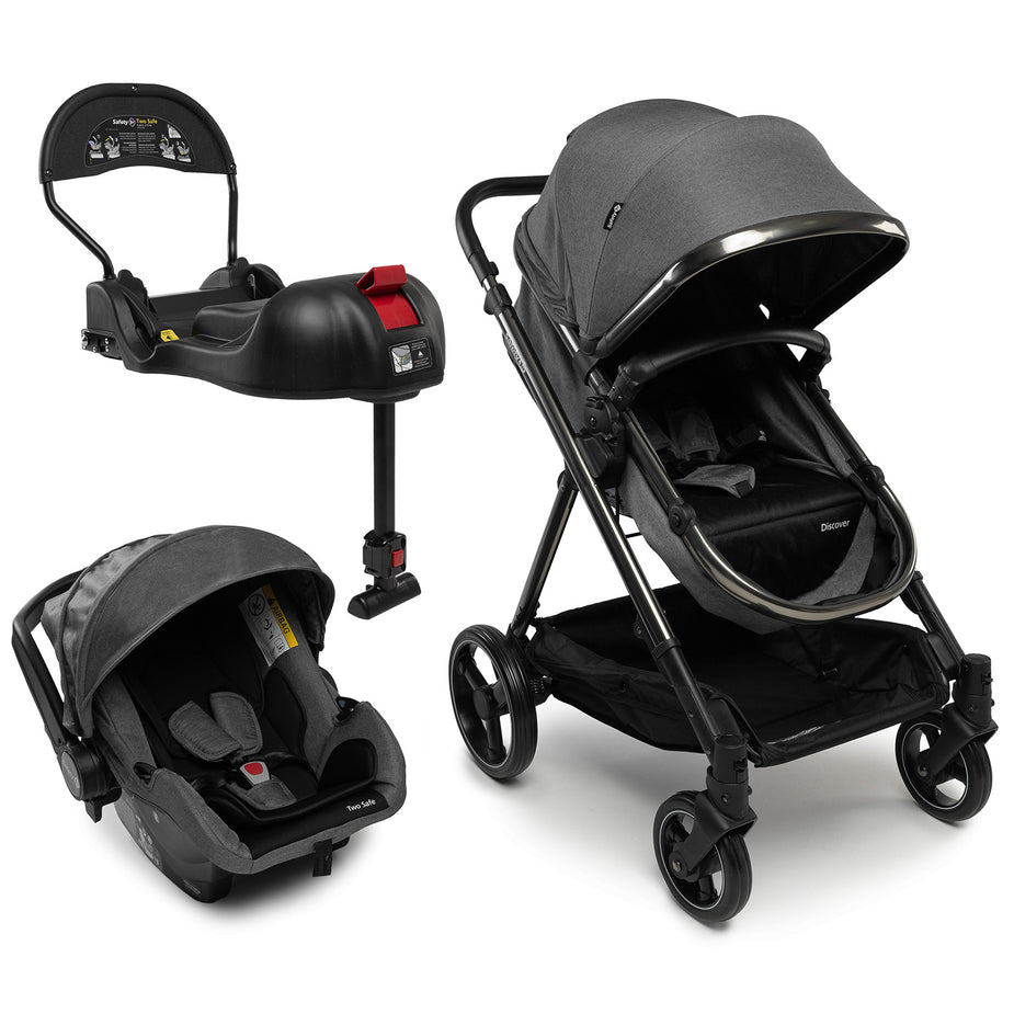 Travel System Discover Trio Isofix da Safety 1st na cor Black Chrome